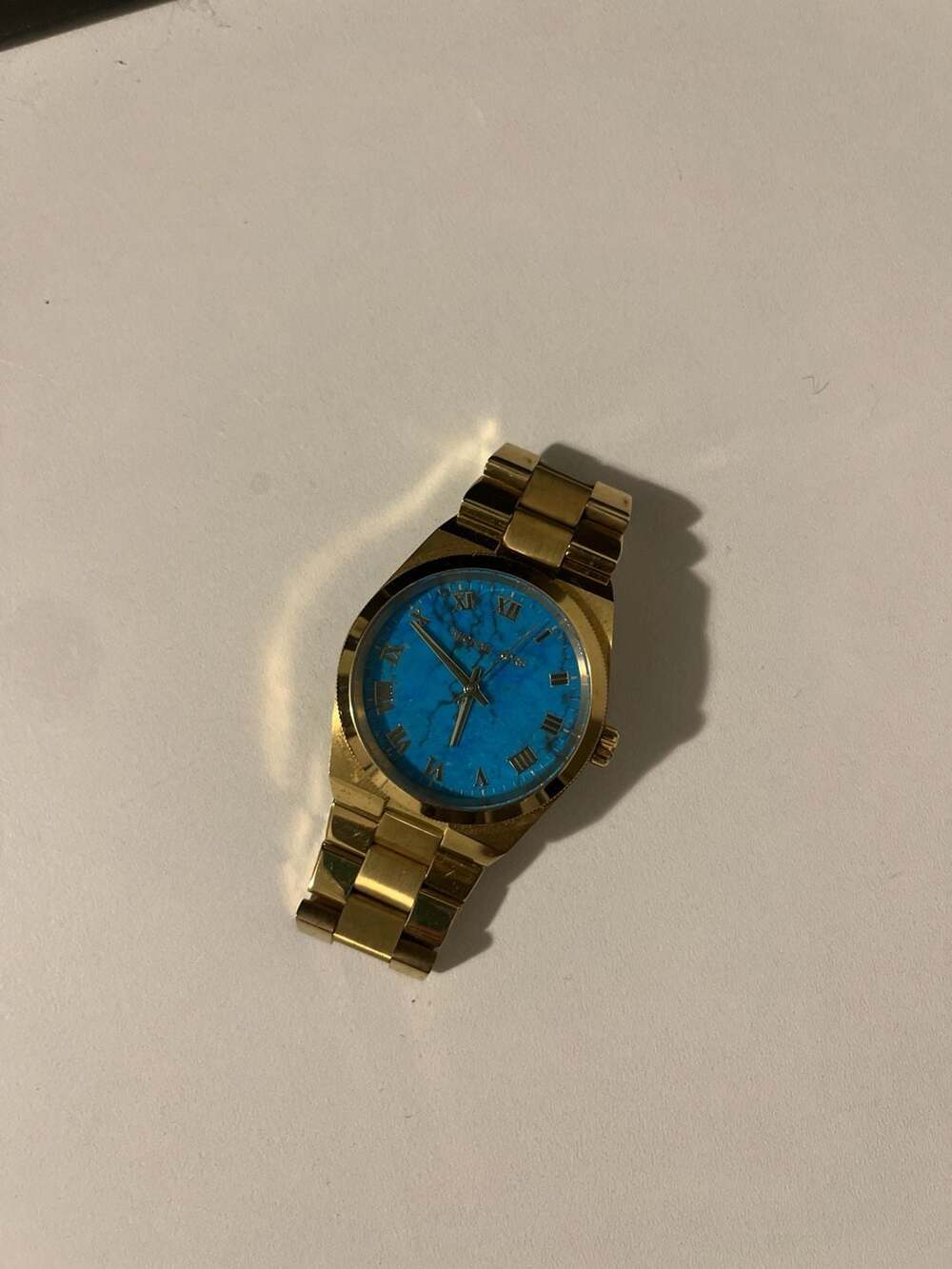 Michael Kors Channing Turquoise Dial Gold-Tone Watch MK-6110
